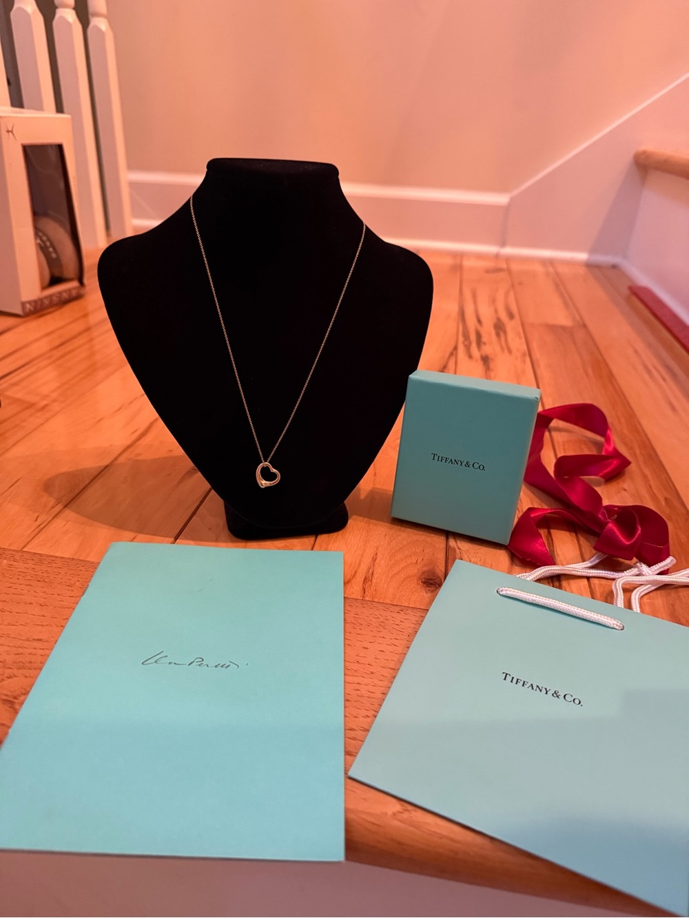 Tiffany & Co 16MM Open Heart Pendant